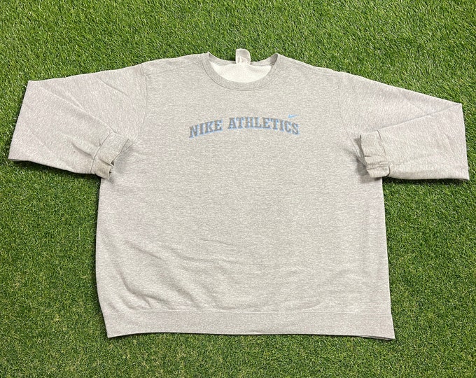Vintage Nike Crewneck Sweatshirt Made USA Size XXL Just Do It! 1990s Athletic Wear Original Classic Soft Pull Over Oversized Swoosh Check