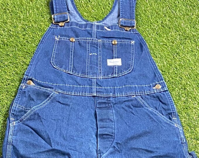 Vintage Sears Overalls Made USA Size 34 x 30 Apparel Fashion Jeans Pop Suspenders Work Wear Farm Rugged 1990s 90s