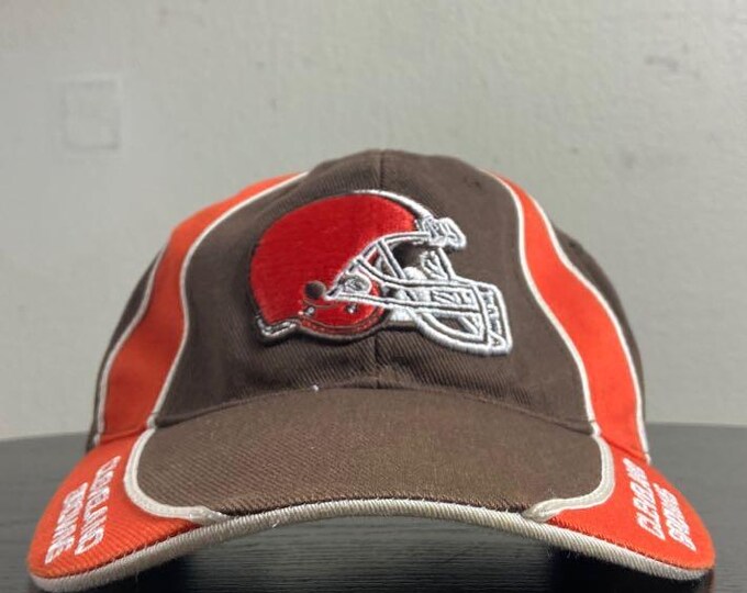 Vintage Cleveland Browns Strap Back Hat OSFA NFL Football Ohio 1990s 90s Baker Classic Original