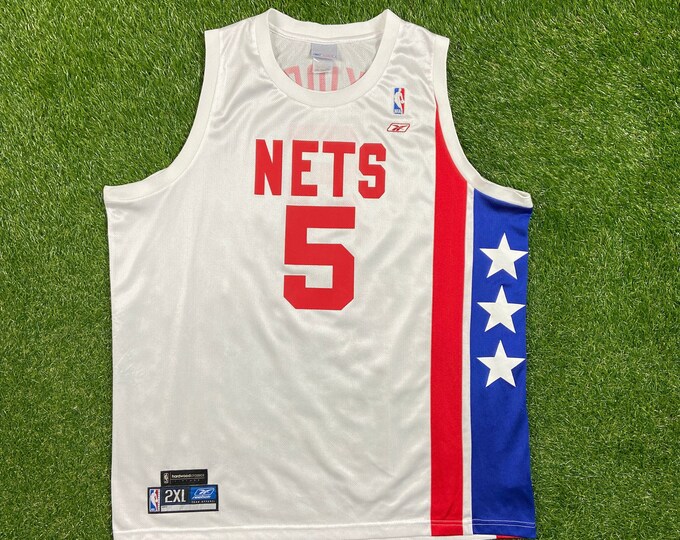Vintage New Jersey Nets Jason Kidd #5 Jersey Reebok Size XXL 2XL NBA Basketball 1990s 90s Brooklyn