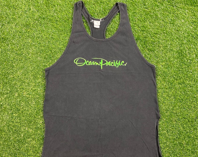 Vintage Ocean Pacific Tank Top Shirt OSFA Fits Like Medium M Surfing Gear California