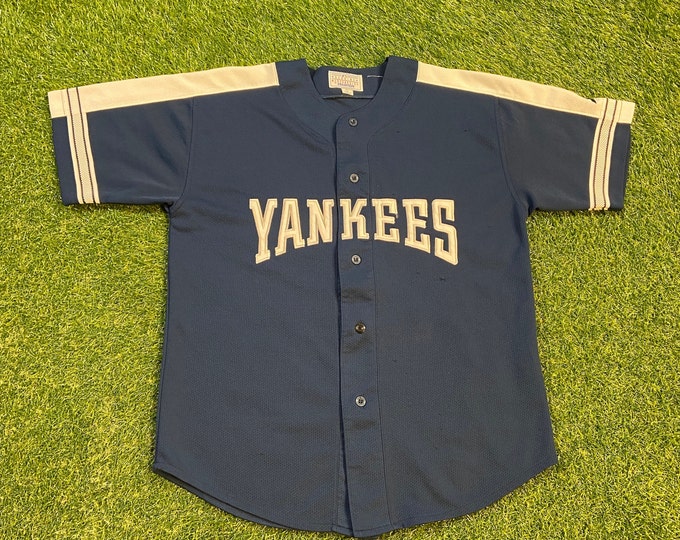 Vintage New York Yankees Chuck Knoblauch #11 Jersey Starter Size Large L MLB Baseball American League Bronx 1990s 90s
