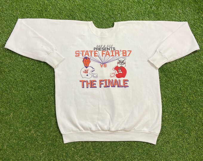 Vintage The Finale 87 State Fair Game Crewneck Sweatshirt Size XL College Football Quality Great Fit Made USA Original 80s Pull Over