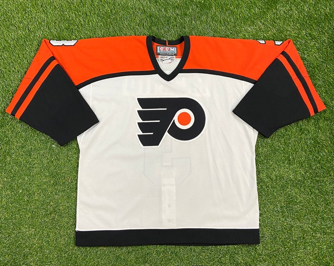 Vintage Philadelphia Flyers #3 Ricapito NHL Hockey Jersey CCM Made in Canada Size XXL 2XL Pennsylvania
