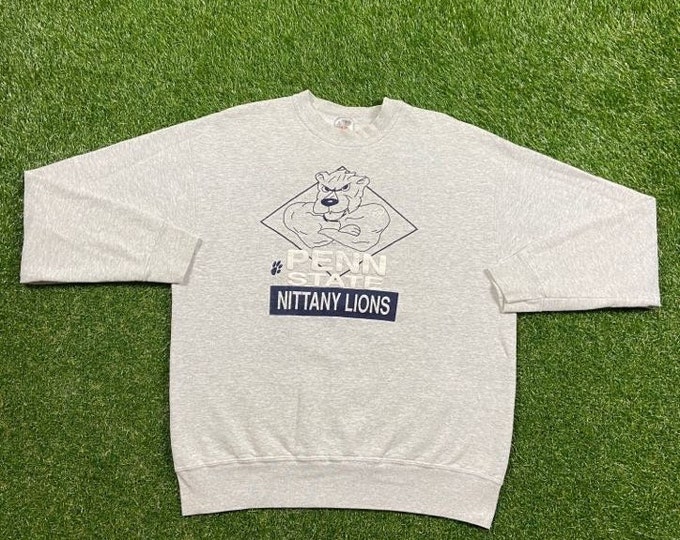 Vintage Penn State University Crewneck Sweatshirt Made USA Size Xtra Large XL Nittany Lions NCAA College Football Pennsylvania 90s 1990s
