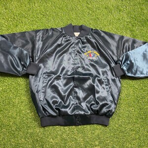 Vintage USS John F Kennedy Bomber Jacket Made USA Size Xtra Large XL Navy Marines Army United States Military Classic Rare 1990s 90s