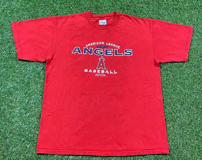 Vintage Anaheim Angels T Shirt Tee CSA Size Large L MLB Baseball Los Angeles California Pujols 1990s 90s