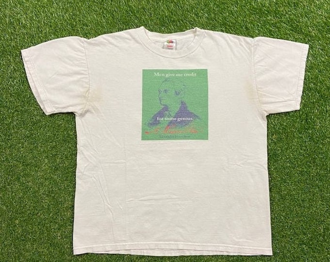 Vintage Alexander Hamilton T Shirt Tee Fruit of the Loom Size Large L Founding Father United States of America Washington DC