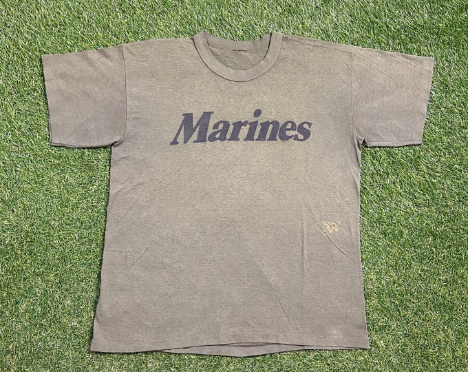 Vintage USMC United States Marines Corps T Shirt Tee Size Large L USA Navy Army Military 1990s 90s