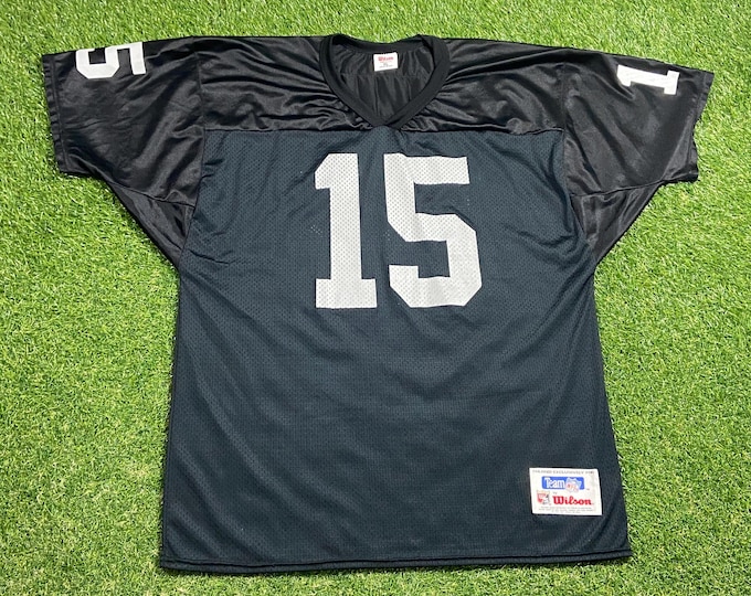 Vintage Oakland Raiders Jeff Hostetler #15 Jersey Made Usa Size Xtra Large XL NFL Football California Los Angeles Las Vegas NWA 1990s