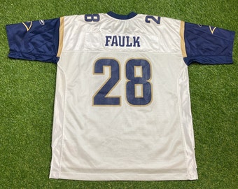 Vintage St Louis Rams Marshall Faulk #28 Jersey Reebok Size Xtra