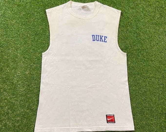 Vintage University of Duke Blue Devils T Shirt Tee Nike Made USA Size Medium M NCAA College Basketball North Carolina NC 1990s 90s