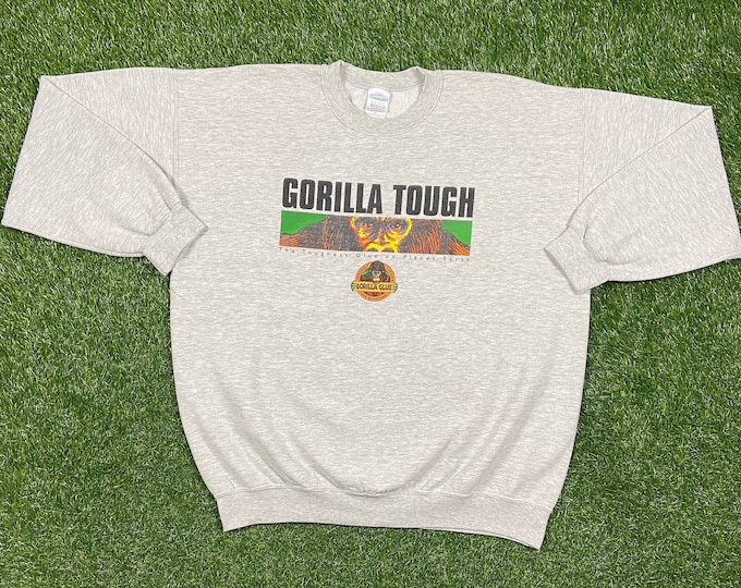 Vintage Gorilla Tough Gorilla Glue Crewneck Sweatshirt Ultra Blend Size Xtra Large XL Pull Over Oversized