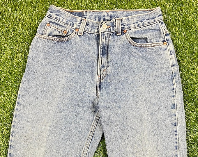 Vintage Levi Strauss & Co Jeans Size Medium M 1990s 90s American USA Classic Orange Tab Blue Jean Pants Bottoms True Vtg Orange tab
