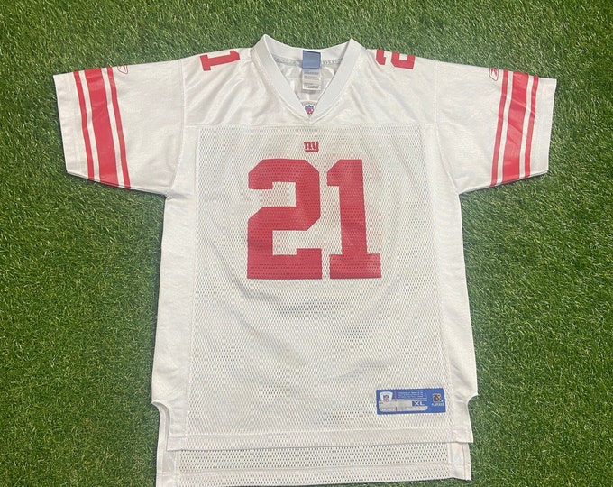 Vintage New York Giants Tiki Barber 21 Jersey Reebok Size Youth XL NFL Football NY Big Blue 00s
