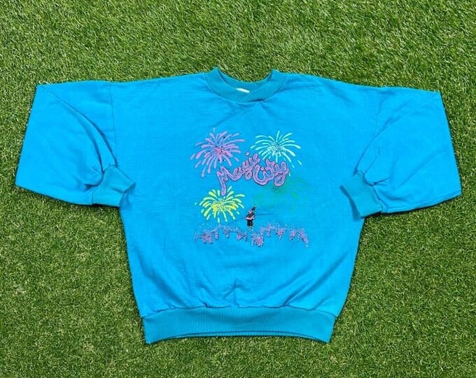 Vintage Magic City Crewneck Sweatshirt Welsh Size Small S Quality 1990's Comfy Fit Original 90s Pull Over
