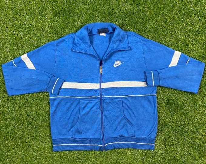 Vintage Nike Zip Up Sweater Made Size Large  Just Do it Classic Swoosh Athletic Gear L Jordan Comfy
