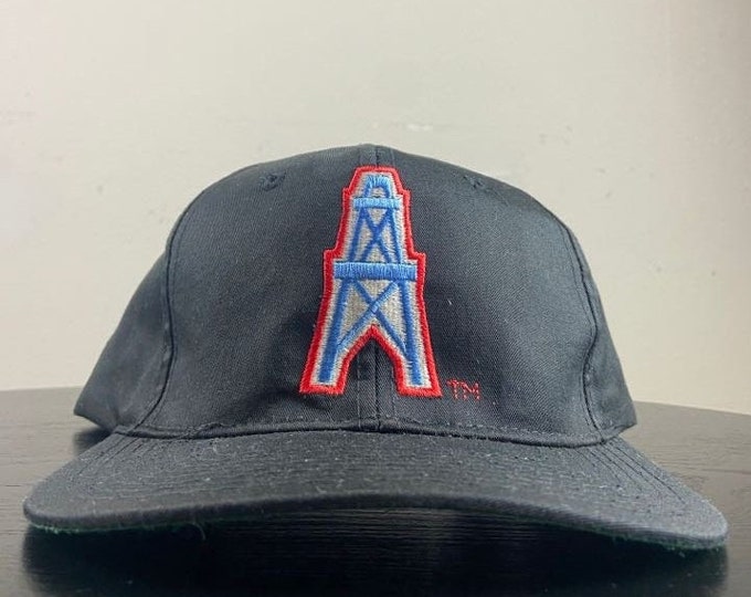 Vintage Houston Oilers Snapback Hat Cap Starter OSFA NFL Football Tennessee Titans Warren Moon Texas 1990s 90s