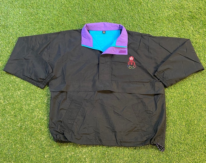 Vintage US Olympic Windbreaker Jacket Size Xtra Large XL Olympics Dream Team 1990s 90s Rare Light Rain Coat