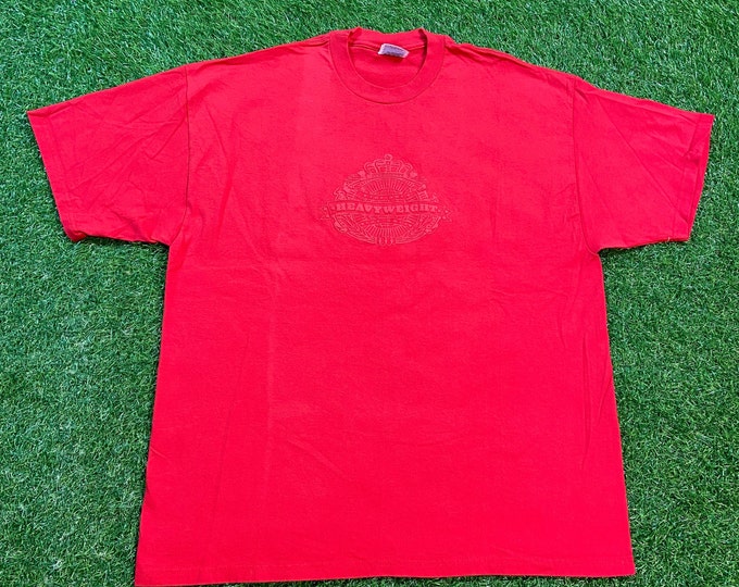 Vintage Red Heavyweight T Shirt Tee Hanes Made USA Size Xtra Large XL Quality 1990's Great Fit Original 90s