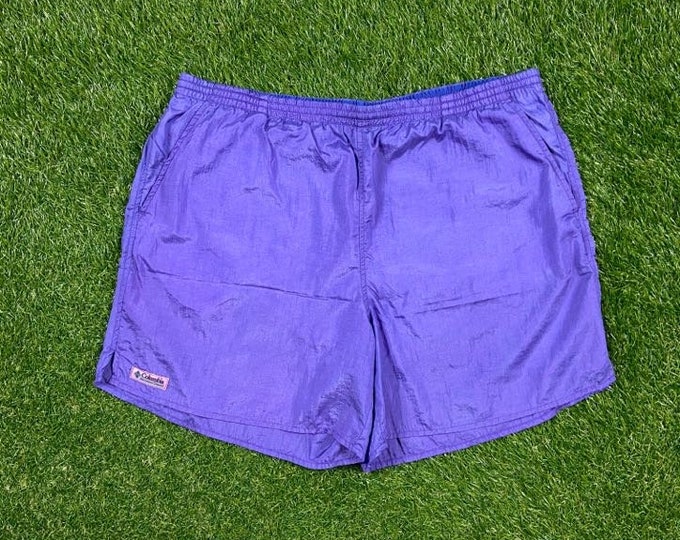 Vintage Columbia Sportswear Swimming Trunks Size Xtra Large XL Sportswear Outerwear Bathing Suit 1990s 90s Purple
