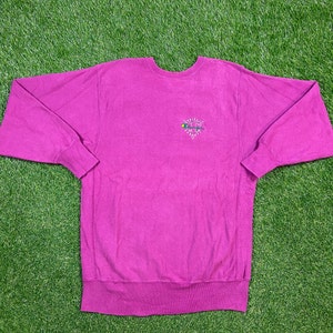 Vintage Purple Champion Reverse Weave Crewneck Sweatshirt XXL 2XL Quality 1990&#39;s Oversized Great Fit Made USA Original Pull Over Plum