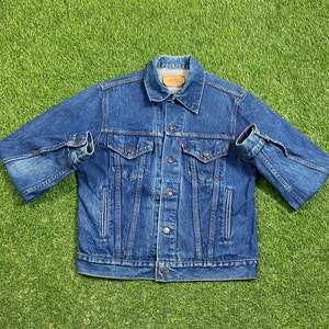 Vintage Levi&#39;s Strauss & Co Jean Jacket Size Medium M American USA Classic Blue Jean Jacket Button Down 1980s Original