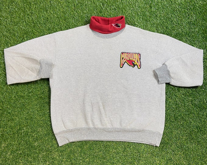 Vintage Arizona Cardinals Crewneck Sweatshirt Made USA Size Xtra Large XL NFL Football Phoenix 1990s 90s Pull Over Oversized