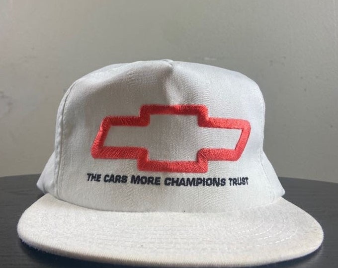 Vintage Chevrolet Snapback Hat Cap Cruisin Sports Made USA OSFA NASCAR Racing Daytona 500 1990s 90s