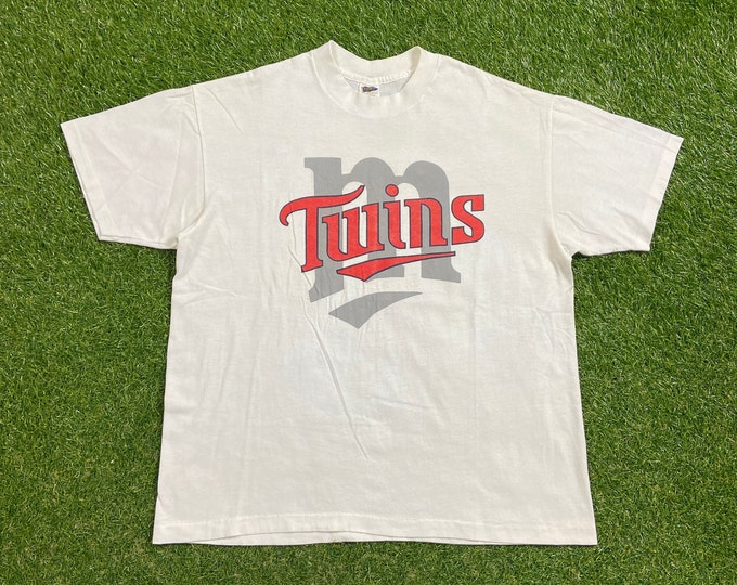 Vintage Minnesota Twins T Shirt Tee Trench Made USA Size Xtra Large XL MLB Baseball Classic 1990s 90s