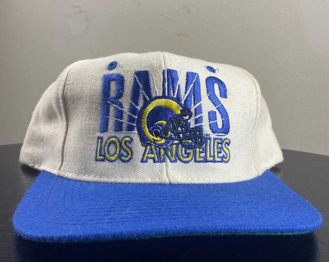 Vintage Los Angeles Rams Snapback Hat Ajd OSFA NFL Football LA California St Louis 1990s 90s