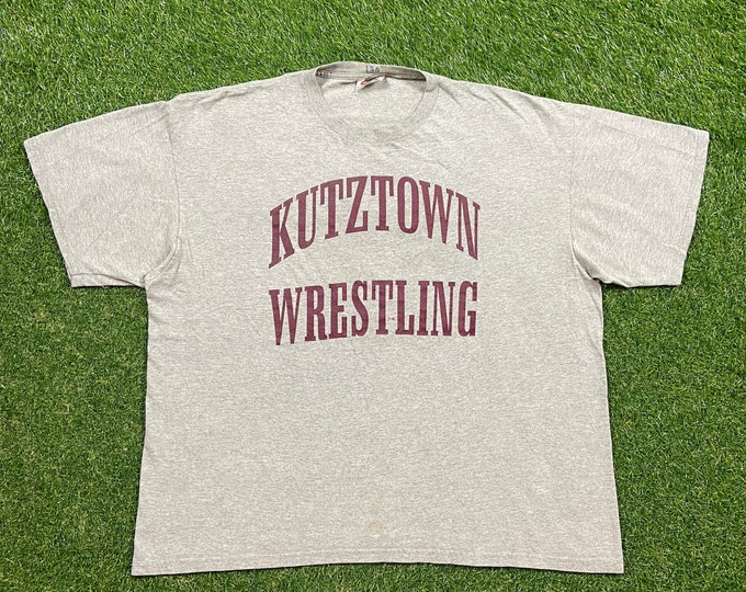 Vintage Kutztown Wrestling T Shirt Tee Nike Made USA Size Xtra Large XL Kutztown University of Pennsylvania Penn State