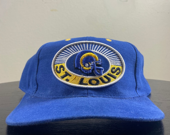 Vintage St Louis Rams Snapback Hat NFL Football Missouri Los Angeles California 1990s 90s
