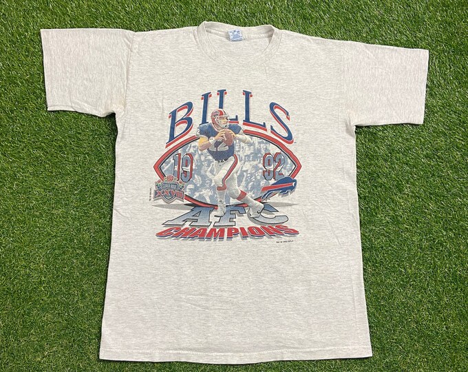 Vintage Buffalo Bills T Shirt Tee Made USA Size Large L NFL Football New York Ny 1990s 90s