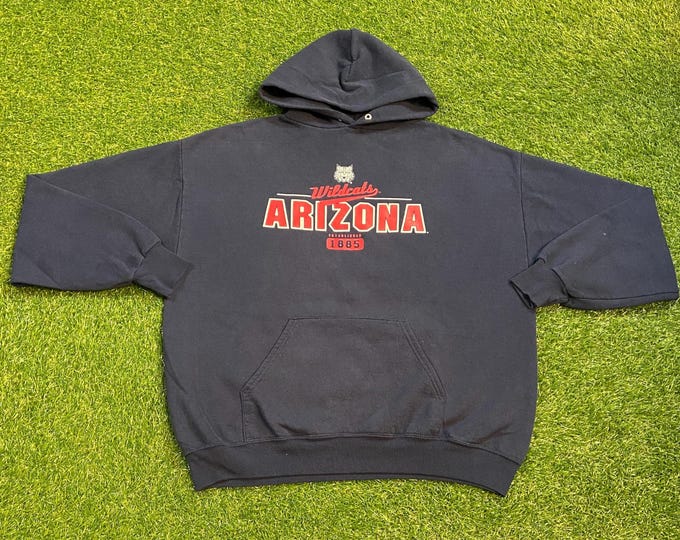 Vintage University of Arizona Wildcats Hoodie Sweatshirt Size Xtra Large XL NCAA College Basketball Tucson 1990s 90s Classic Pull Over