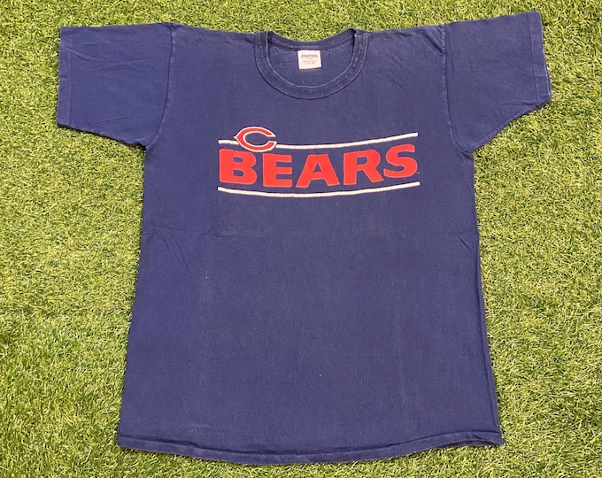 Vintage Chicago Bears T Shirt Tee Starter Made USA Size Large L Walter Payton NFL Football Illinois 1990s 90s