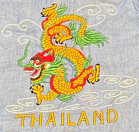 Vintage Thailand Button Down Shirt Size Small S B… - image 6