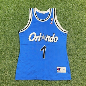 Vintage Penny Hardaway #1 Orlando Magic Jersey Champion Made USA Size 40 NBA Basketball Florida Shaq 1990s 90s