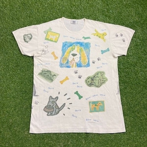Vintage Dog Portrait T Shirt Tee Relevant Products Made USA Size Xtra Large XL Puppy Dog Breed Pet Animal 1990s 90s