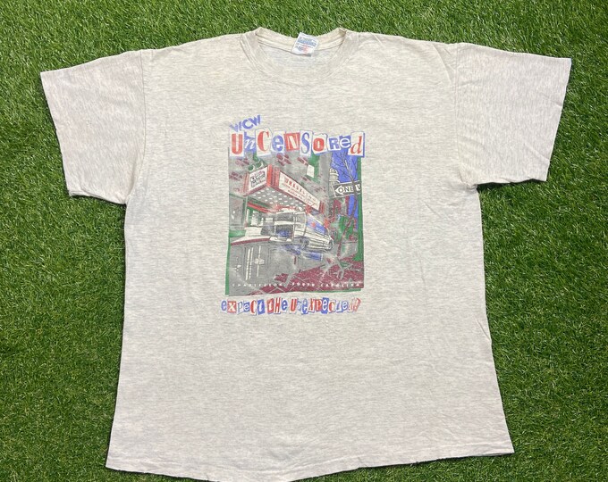 Vintage WCW Uncensored T Shirt Tee Size Xtra Large XL Wwe World Wrestling Entertainment WWF Dwyane The Rock Johnson Steve Austin 00s
