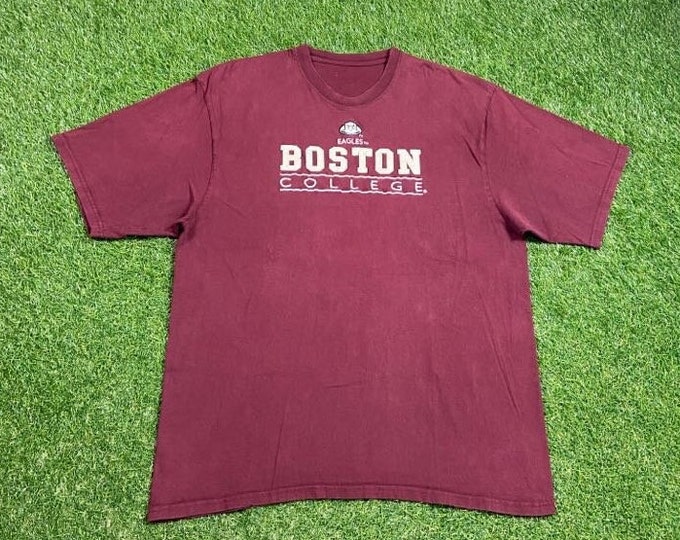 Vintage Boston College Eagles T Shirt Tee Size Xtra Large XL Massachusetts New England Classic University 1990s 90s