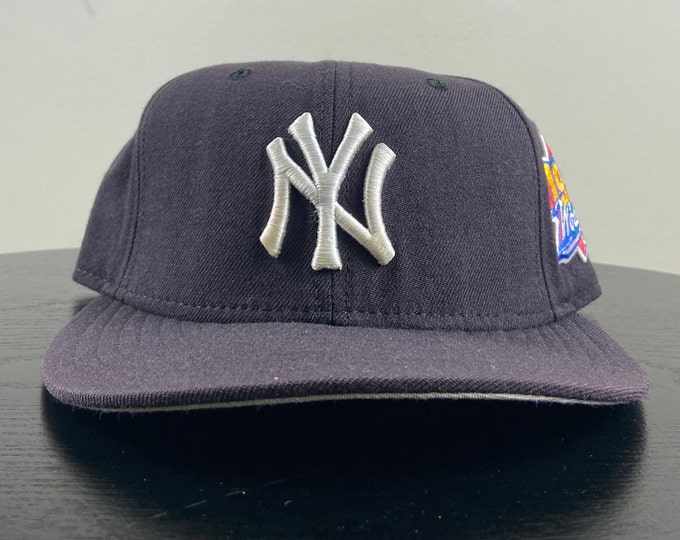 Vintage New York Yankees 1999 World Series Champions Fitted Hat New Era Made USA Size 7 1/8 MLB Baseball Bronx 1990s Original Classic Jeter