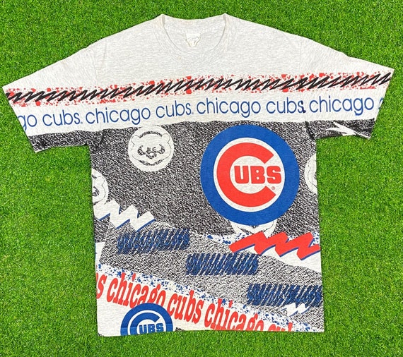 Kleding Gender-neutrale kleding volwassenen Hoodies & Sweatshirts Sweatshirts Vintage 90's Chicago Cubs All Over Print Sweatshirt Majestic 