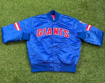 Vintage New York Giants Jacket Bomber Varsity Style Coat Starter Size Medium M NFL Football Classic NY Eli Meadowlands 1990s 90s