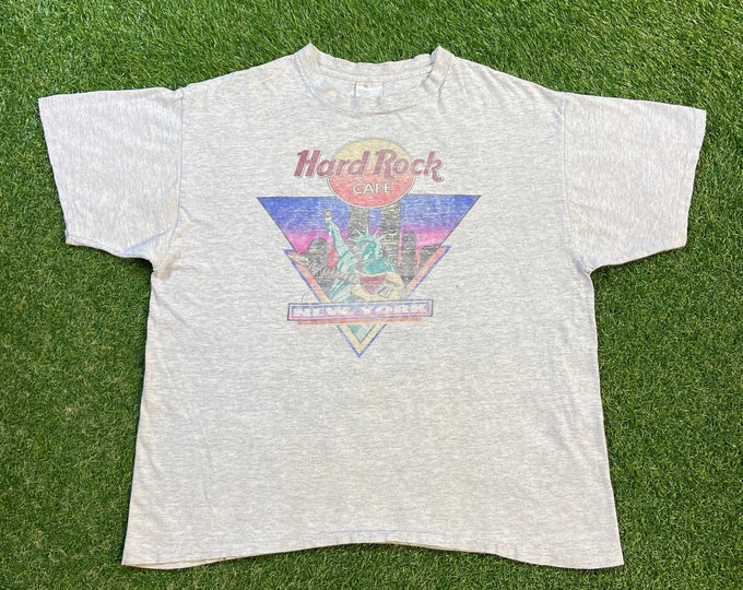 Vintage Hard Rock Cafe New York T Shirt Tee Size Xtra Large XL Radio City Music Hall New York City NY 1990s 90s