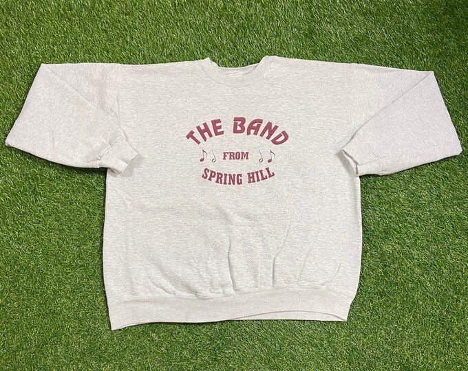 Vintage The Band From Spring Hill Crewneck Sweatshirt Hanes Size Large L Rock Band Merch Classic Music Quality Comfy Fit Original 1990s 90s