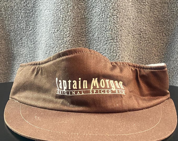 Vintage Captain Morgan Visor Hat OSFA Classic Rum Drink Alcohol Party Night Life Classic Liquor 1990s 90s Original