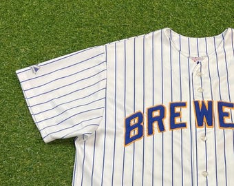 Vintage Milwaukee Brewers Jersey Majestic Size Xtra Large XL MLB