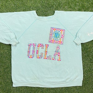 Vintage UCLA Bruins Crewneck Sweatshirt Size Large L NCAA College Football University California Los Angeles Pull Over Oversized 1980s 80s