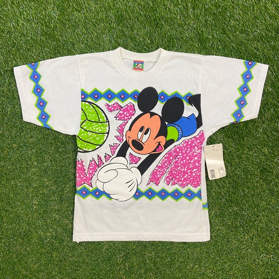Vintage Mickey Mouse Volleyball T Shirt Shorts Set Mi… - Gem